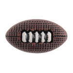 American Football Shank Button - 19mm Brown Button White Stitching - 10 Buttons