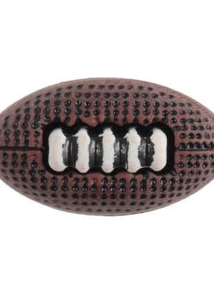 American Football Shank Button 19mm Brown Button White Stitching 10pcs