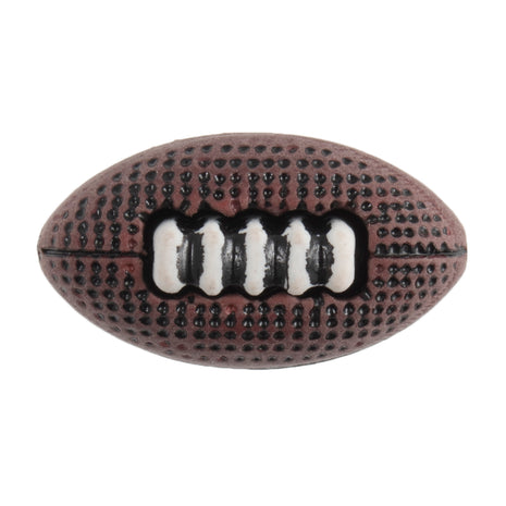American Football Shank Button 19mm Brown Button White Stitching 10pcs