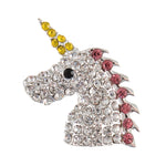 Silver Diamante Unicorn Shank Button 30mm