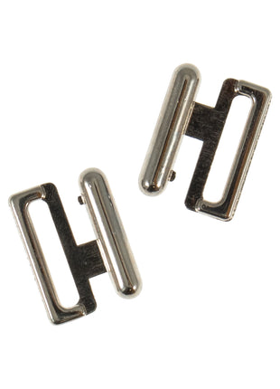 Square Silver Metal Buckle Fastener 5pcs 15mm Perfect For Small Secure Closures - ThreadandTrimmings
