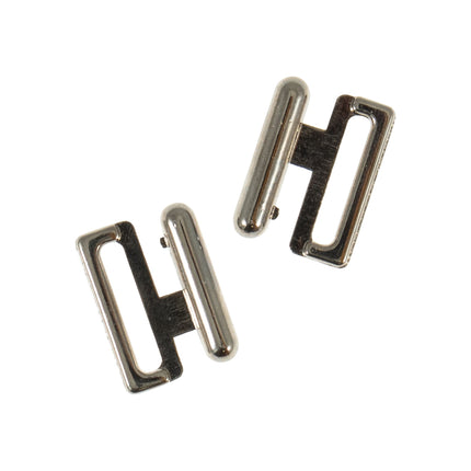 Square Silver Metal Buckle Fastener 5pcs 15mm Perfect For Small Secure Closures - ThreadandTrimmings