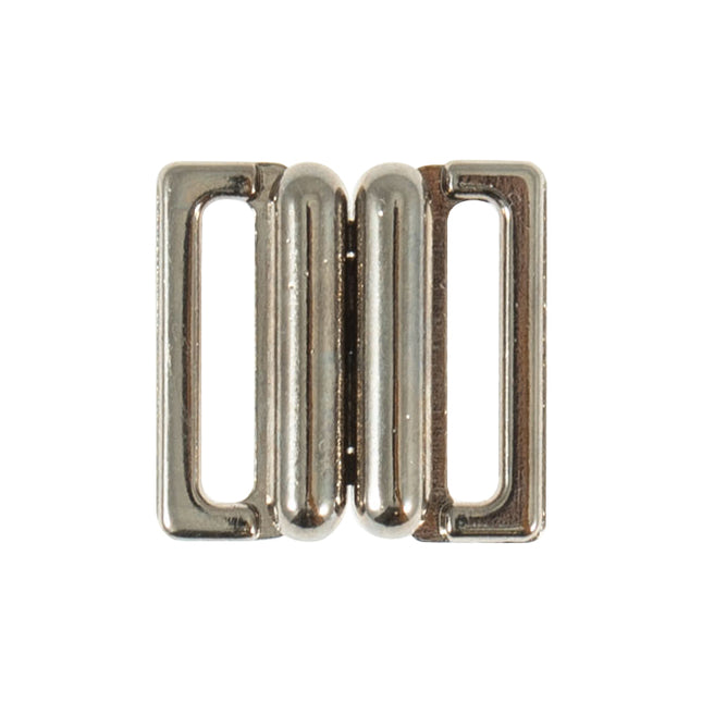 Square Silver Metal Buckle Fastener 5pcs 15mm Perfect For Small Secure Closures - ThreadandTrimmings
