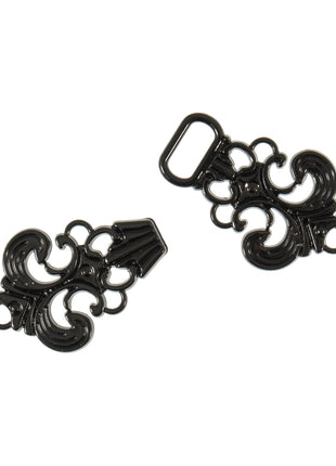 Buckle Clasp Filigree Celtic Design Gunmetal Fits 15mm Strap 3 Sets - ThreadandTrimmings