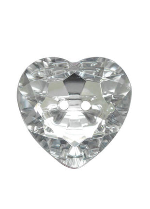 Heart Buttons with Silver Backed Sew Through Holes in 7 Bright Colours & 4 Sizes - ThreadandTrimmings