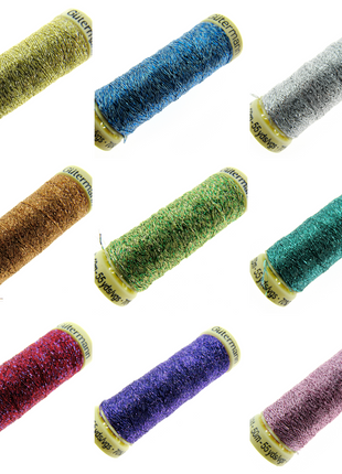Gutermann Metallic Effect Sewing Thread 50m Reels Lurex Thread 12 Colours - ThreadandTrimmings