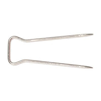 Metal cover pin on a white background