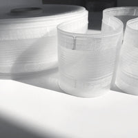 Curtain Header Wave Tape Translucent - 75mm 3 Inch Wide - 2 Pocket Rows - MWT750