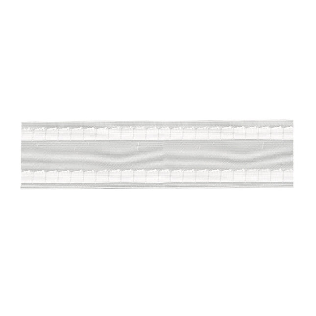 Curtain Header Wave Tape Translucent 75mm 3 Inch Wide 2 Pocket Rows MWT750 - ThreadandTrimmings