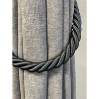 Pair of Reef Rope Curtain Tiebacks with Twisted End Caps by Jones Interiors