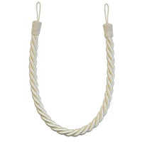 Pair of Reef Rope Curtain Tiebacks with Twisted End Caps by Jones Interiors