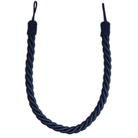 Pair of Reef Rope Curtain Tiebacks with Twisted End Caps by Jones Interiors