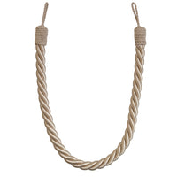 Pair of Reef Rope Curtain Tiebacks with Twisted End Caps by Jones Interiors
