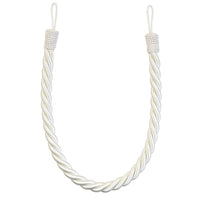 Pair of Reef Rope Curtain Tiebacks with Twisted End Caps by Jones Interiors