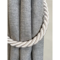 Pair of Reef Rope Curtain Tiebacks with Twisted End Caps by Jones Interiors
