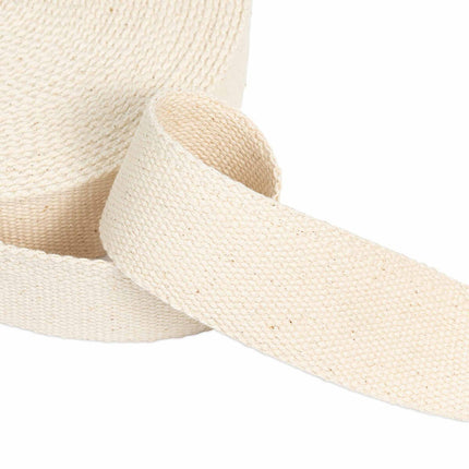 Heavy Duty Cotton Webbing Ideal For Bag Handles & Straps 25mm 30mm 40mm & 3 Cols - ThreadandTrimmings