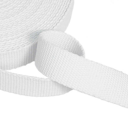 Heavy Duty Cotton Webbing Ideal For Bag Handles & Straps 25mm 30mm 40mm & 3 Cols - ThreadandTrimmings