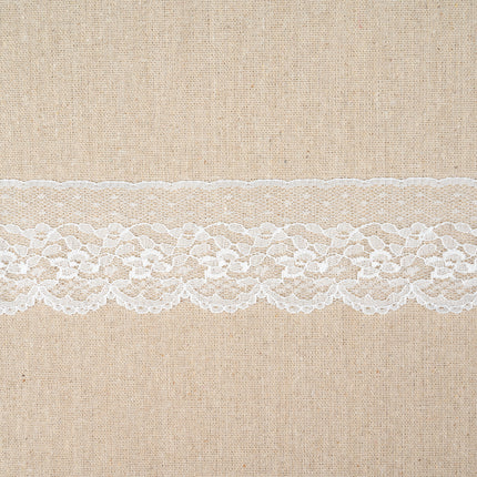 Flat Nylon Lace Trimming Antique White – 9 Widths & Patterns – 5m Lengths - ThreadandTrimmings