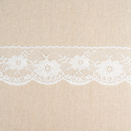 Flat Nylon Lace Trimming Antique White – 9 Widths & Patterns – 5m Lengths - ThreadandTrimmings