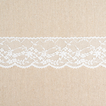 Flat Nylon Lace Trimming Antique White – 9 Widths & Patterns – 5m Lengths - ThreadandTrimmings