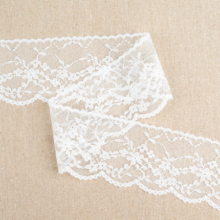 Flat Nylon Lace Trimming Antique White – 9 Widths & Patterns – 5m Lengths - ThreadandTrimmings