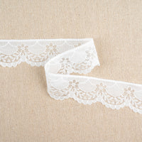 Flat Nylon Lace Trimming Antique White – 9 Widths & Patterns – 5m Lengths