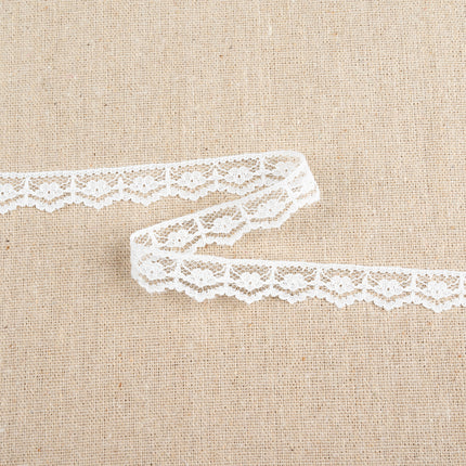 Flat Nylon Lace Trimming Antique White – 9 Widths & Patterns – 5m Lengths - ThreadandTrimmings