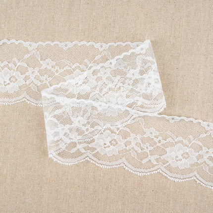 Flat Nylon Lace Trimming Antique White – 9 Widths & Patterns – 5m Lengths - ThreadandTrimmings
