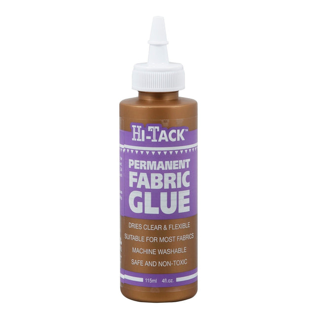 Hi Tack Fabric Glue Permanent 115ml No Sew Fray Stop 60ml Non Toxic Washable