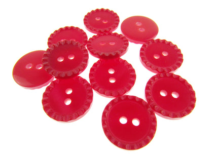 Round Two Tone Shimmer Bead Edge Buttons -- Choice of 9 Bright Colours 3 Sizes - ThreadandTrimmings