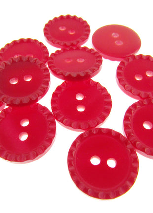 Round Two Tone Shimmer Bead Edge Buttons -- Choice of 9 Bright Colours 3 Sizes - ThreadandTrimmings