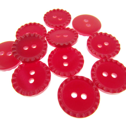 Round Two Tone Shimmer Bead Edge Buttons -- Choice of 9 Bright Colours 3 Sizes - ThreadandTrimmings