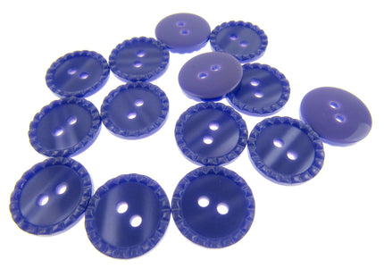 Round Two Tone Shimmer Bead Edge Buttons -- Choice of 9 Bright Colours 3 Sizes - ThreadandTrimmings