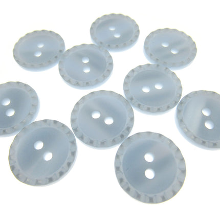 Round Two Tone Shimmer Bead Edge Buttons -- Choice of 9 Bright Colours 3 Sizes - ThreadandTrimmings