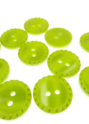 Round Two Tone Shimmer Bead Edge Buttons -- Choice of 9 Bright Colours 3 Sizes - ThreadandTrimmings