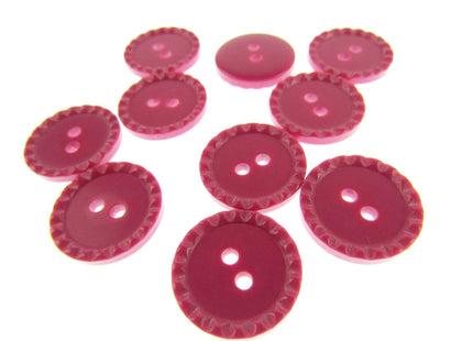 Round Two Tone Shimmer Bead Edge Buttons -- Choice of 9 Bright Colours 3 Sizes - ThreadandTrimmings
