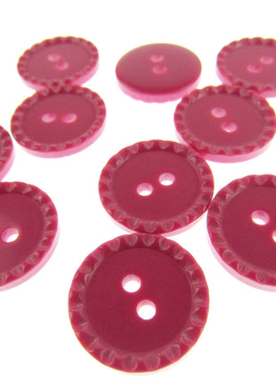 Round Two Tone Shimmer Bead Edge Buttons -- Choice of 9 Bright Colours 3 Sizes - ThreadandTrimmings