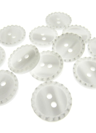 Round Two Tone Shimmer Bead Edge Buttons -- Choice of 9 Bright Colours 3 Sizes - ThreadandTrimmings
