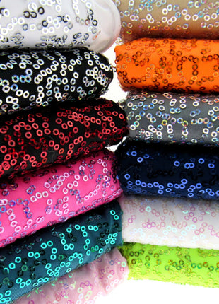 Sequin Dancewear Stretch Fabric Polyester/Spandex  58 Inch Wide  310 GSM - ThreadandTrimmings