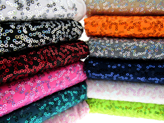 Sequin Dancewear Stretch Fabric Polyester/Spandex  58 Inch Wide  310 GSM - ThreadandTrimmings