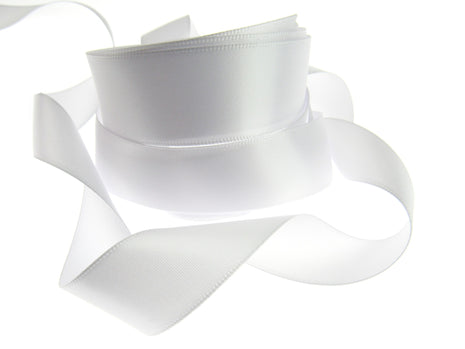 Double Sided Satin Ribbon with a Woven Edge - 25mm (1") - Quality Ribbon - ThreadandTrimmings