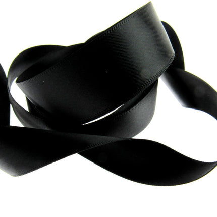 Double Sided Satin Ribbon with a Woven Edge - 25mm (1") - Quality Ribbon - ThreadandTrimmings