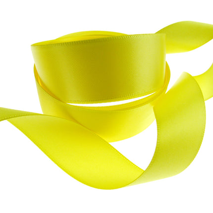 Double Sided Satin Ribbon with a Woven Edge - 25mm (1") - Quality Ribbon - ThreadandTrimmings