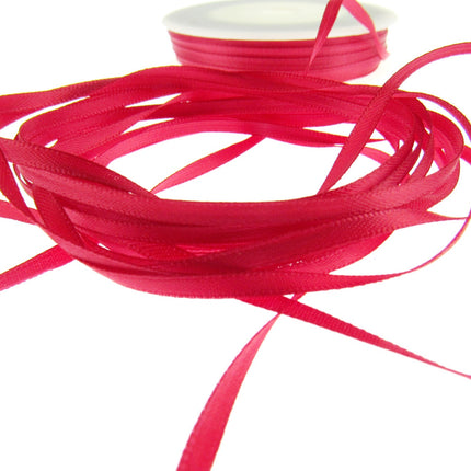 Thin Satin Ribbon - 10 Meter Lengths - Big Colour Range -3mm Double Faced Ribbon - ThreadandTrimmings