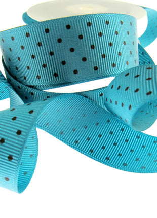 Polka Dot Grosgrain Ribbon Spotty Ribbon 12 Great Colours 22mm Wide 53759 - ThreadandTrimmings