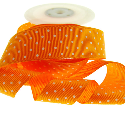Polka Dot Grosgrain Ribbon Spotty Ribbon 12 Great Colours 22mm Wide 53759 - ThreadandTrimmings