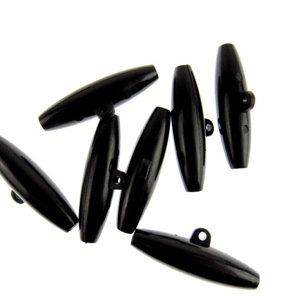 Large Toggle Buttons - 38mm Long - 6 Pack - 6 Colours - Clearance - ThreadandTrimmings