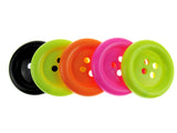 Round Extra Large Clown Buttons - 14 Colours & 3 Sizes  4-Hole Plastic Buttons