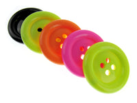 Round Extra Large Clown Buttons - 14 Colours & 3 Sizes  4-Hole Plastic Buttons