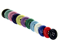 Round Extra Large Clown Buttons - 14 Colours & 3 Sizes  4-Hole Plastic Buttons